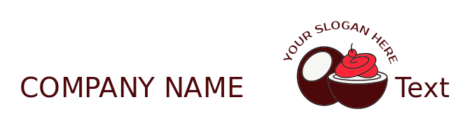 cocktail bar logo cherry yogurt swirls in coconut 