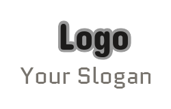 text logo maker basic bold with outline font