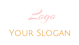 text logo template beautiful curvy font