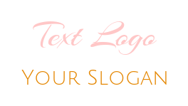 text logo template beautiful curvy font