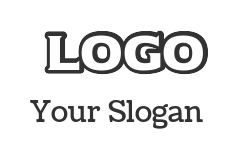 text logo maker classic style with outline