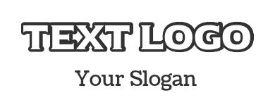 text logo maker classic style with outline