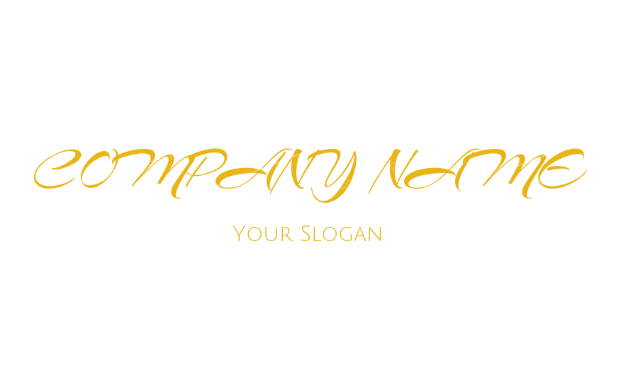 Elegant curvy text logo