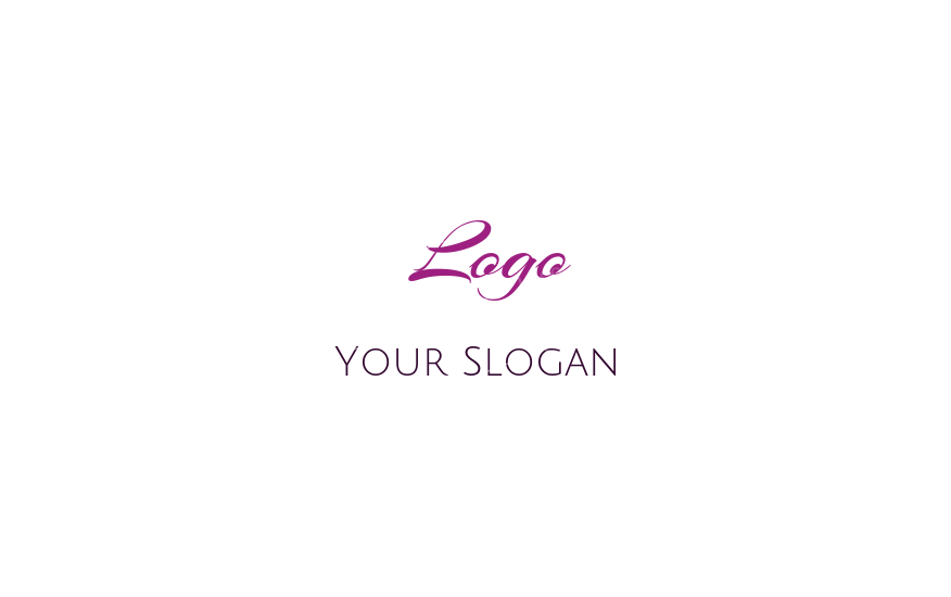 Elegant strokes text logo