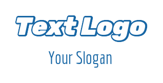 text logo icon graceful italics