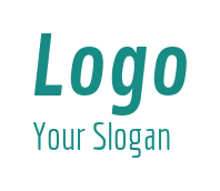 text logo modern font with gradient in italics