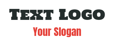 text logo online powerful slab style font