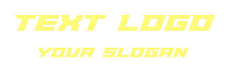 text logo template radical futuristic font