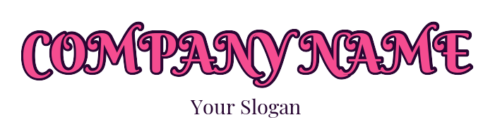 Sassy outline text logo