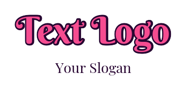 make a text logo sassy outline font