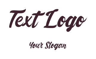 create a text logo of sharp curvy font