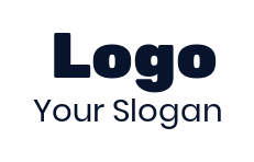 text logo template simple font in outline