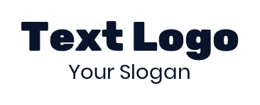 text logo template simple font in outline