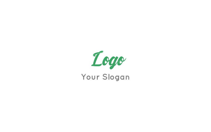 Stylish script text logo