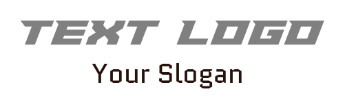 text logo template techy cool font