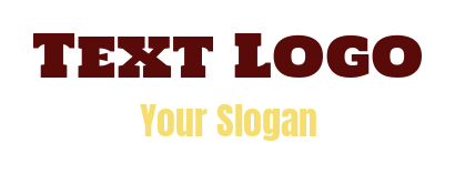 text logo template vintage style font