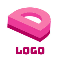 Generate a Letter D logo 2D forming letter D 