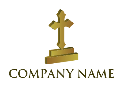 make a religious logo symbol 3D christian cross