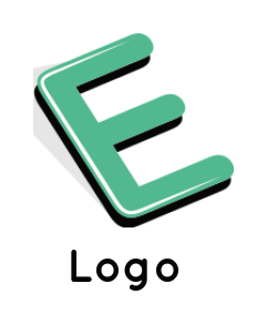 Create a Letter E 3D logo 