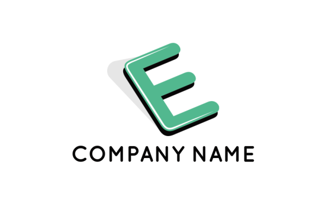 Create a Letter E 3D logo 