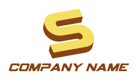 alphabet logo template 3D Letter S