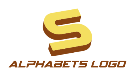 alphabet logo template 3D Letter S