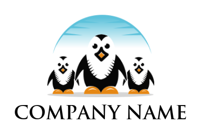 a colony of penguins logo maker