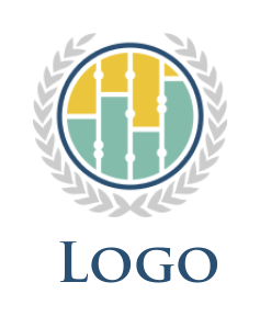 Finance logo icon abacus and bars crest