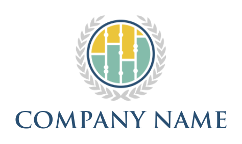 Finance logo icon abacus and bars crest