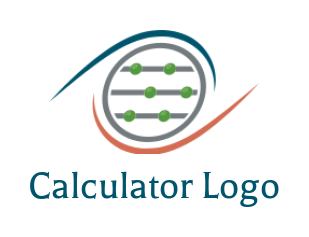 accounting logo abacus in circle with swooshes