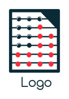make an accounting logo abacus in rectangle - logodesign.net