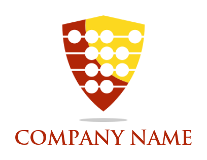 accounting logo maker abacus in shield - logodesign.net