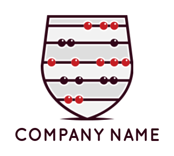 create a finance logo abacus inside the shield