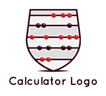 create a finance logo abacus inside the shield