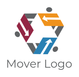 HR logo icon abstract arrows forming triangle