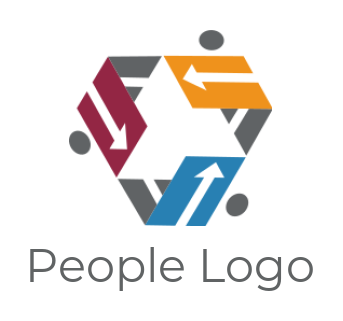 HR logo icon abstract arrows forming triangle