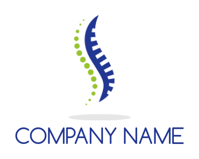 abstract spine with dots for chiropractic logo