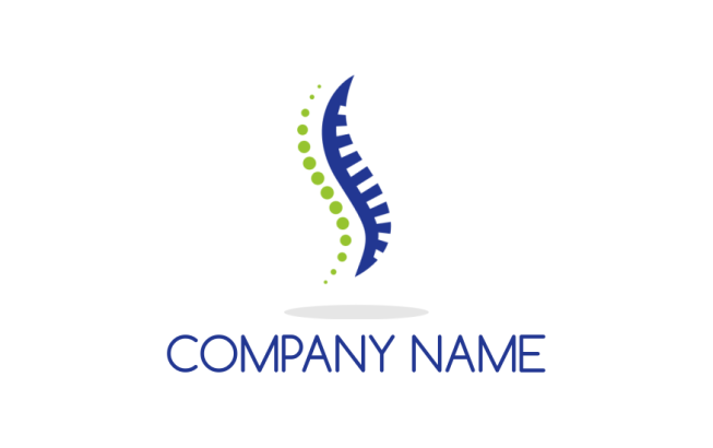 abstract spine with dots for chiropractic logo