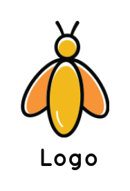 generate a pet logo of an abstract bee