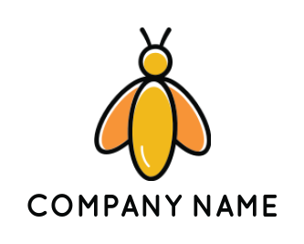 generate a pet logo of an abstract bee