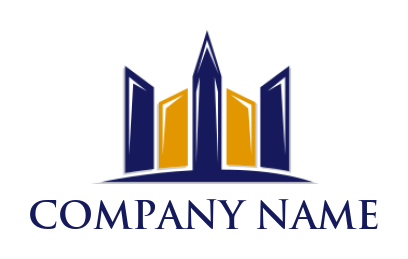 make a real estate logo icon abstract buildings