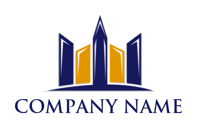 make a real estate logo icon abstract buildings
