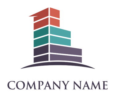 investment logo maker abstract buildings