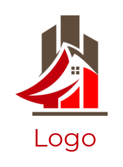 real estate logo abstract buildings and house