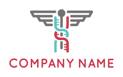 design a medical logo abstract caduceus sign
