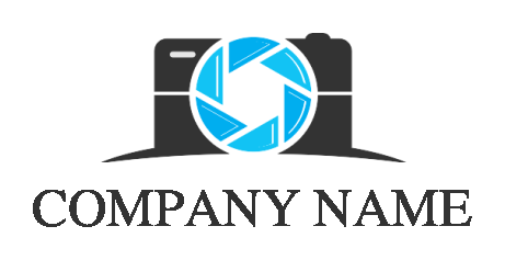 make a photography logo abstract camera shutter - logodesign.net