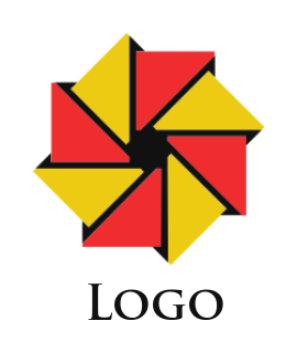 photography logo maker abstract camera shutter