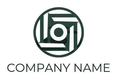 photography logo camera shutter in circle