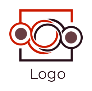 photography logo camera shutter in square