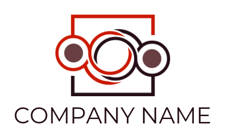 photography logo camera shutter in square